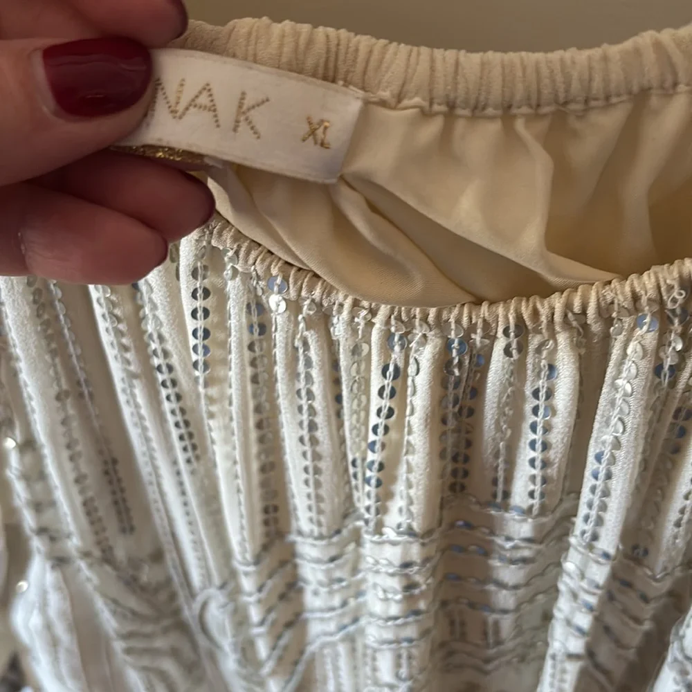 Carolina K-Sequin Embellished Cream Dress from Anthropologie XL - Picture 4 of 9